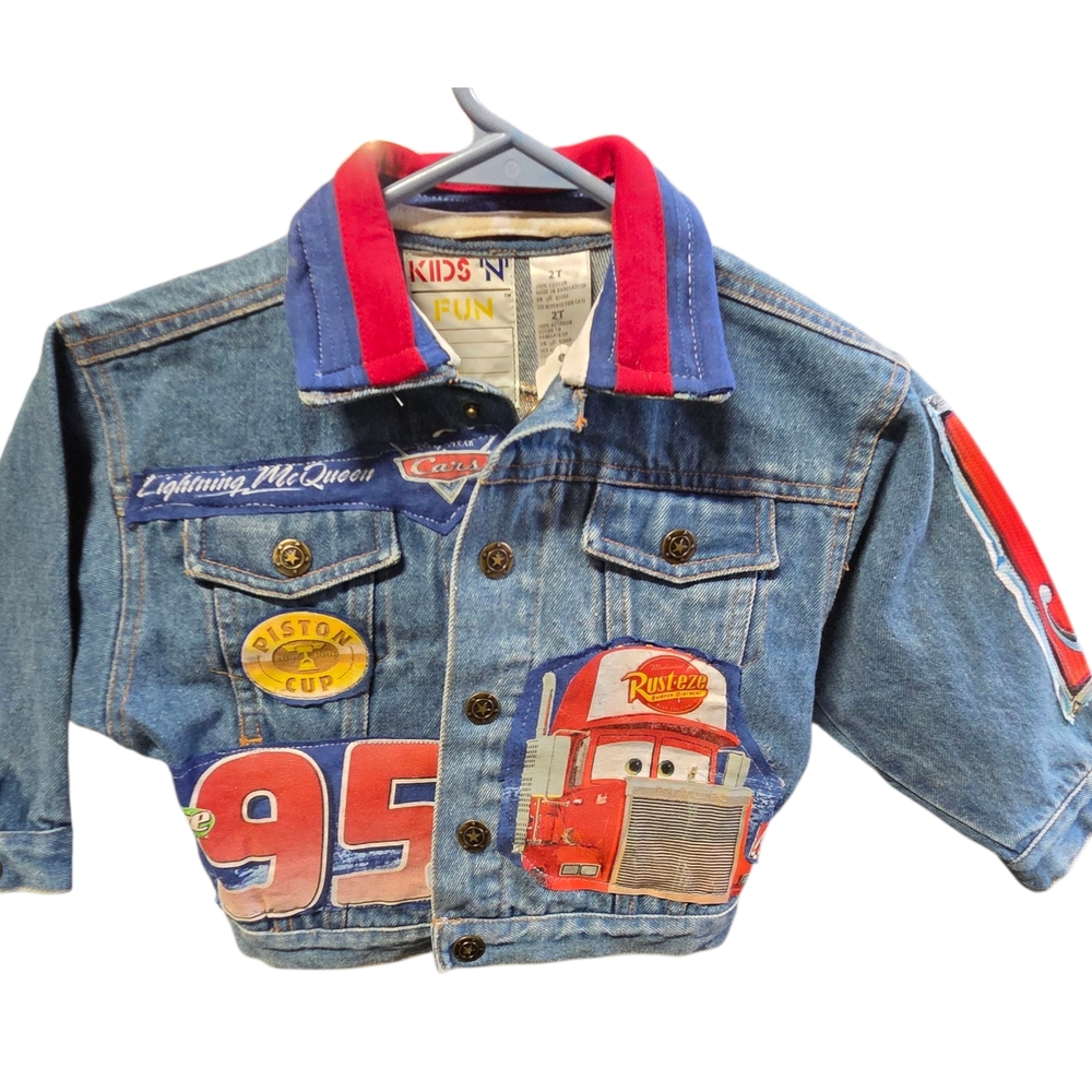 Upcycled Kids' Repuposed Cars Denim Jacket